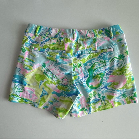 Lilly Pulitzer Women's Beaumont Honda Classic French Toile Golf Shorts Sz 2 - Picture 8 of 9